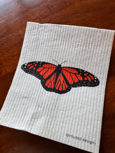 Load image into Gallery viewer, Monarch Butterfly Swedish Dishcloth
