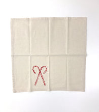 Load image into Gallery viewer, Candy Cane Napkin Set of 2