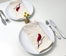 Load image into Gallery viewer, Cardinal Red Bird Napkin Set of 2