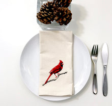 Load image into Gallery viewer, Cardinal Red Bird Napkin Set of 2