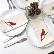 Load image into Gallery viewer, Cardinal Red Bird Napkin Set of 2