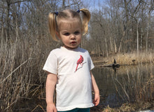 Load image into Gallery viewer, Cardinal Red Bird Toddler and Kid&#39;s Tshirt