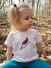 Load image into Gallery viewer, Cardinal Red Bird Toddler and Kid's Tshirt