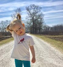 Load image into Gallery viewer, Cardinal Red Bird Toddler and Kid's Tshirt