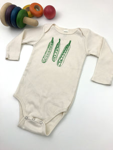 Peapod Long Sleeve Baby Bodysuit