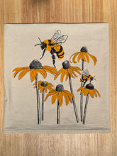 Load image into Gallery viewer, Bumblebee and black eyed Susan Flour Sack Towel