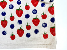 Load image into Gallery viewer, Close up of Berry Tea towel