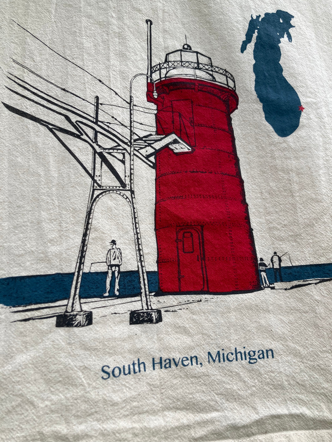 South Haven Michigan Flour Sack Towel
