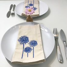 Load image into Gallery viewer, Blue Allium Napkin Set of 2