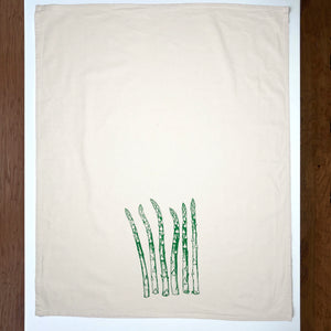 Asparagus Flour Sack Towel - center printed