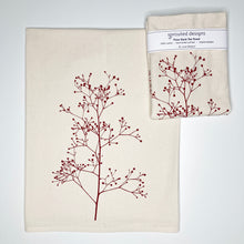 Load image into Gallery viewer, Berry Branch Flour Sack Towel - center printed