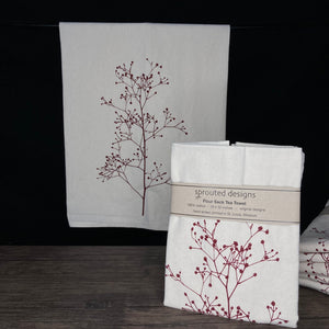 Berry Branch Flour Sack Towel - center printed