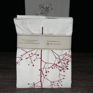 Berry Branch Flour Sack Towel - center printed