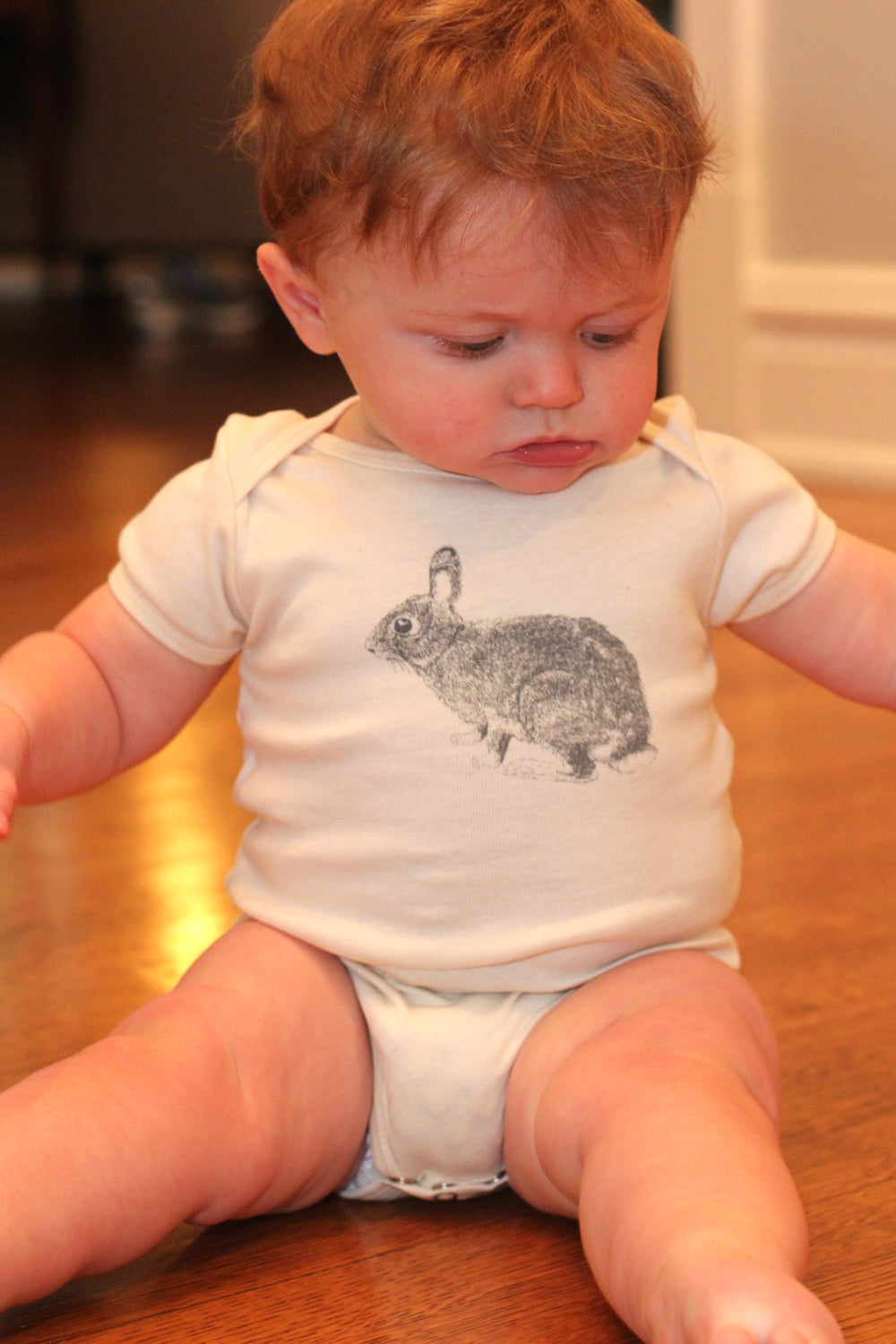 Bunny Short Sleeve Baby Bodysuit
