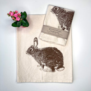 Bunny Flour Sack Towel - center printed