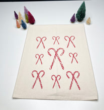 Load image into Gallery viewer, Candy Cane Flour Sack Towel - center printed