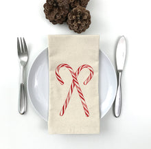 Load image into Gallery viewer, Candy Cane Napkin Set of 2