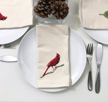 Load image into Gallery viewer, Cardinal Red Bird Napkin Set of 2