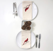 Load image into Gallery viewer, Cardinal Red Bird Napkin Set of 2