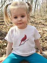 Load image into Gallery viewer, Cardinal Red Bird Toddler and Kid&#39;s Tshirt