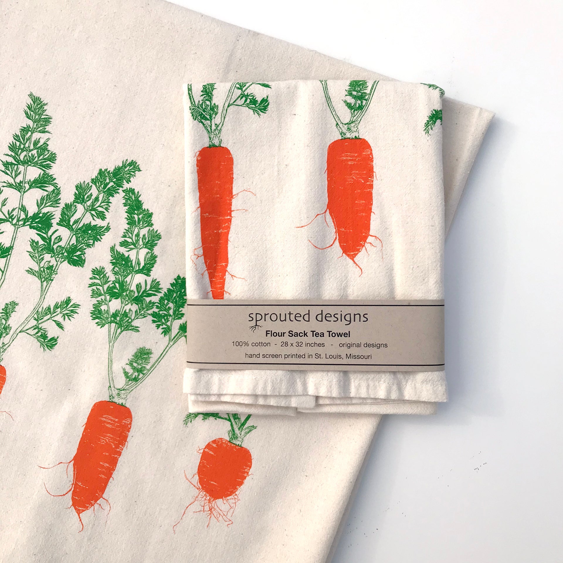 Carrot Flour Sack Towel