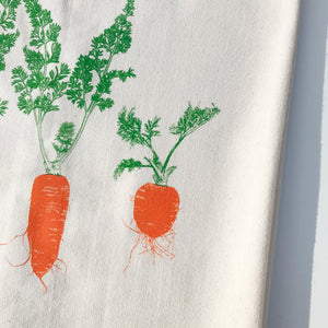 Carrot Flour Sack Towel - center printed