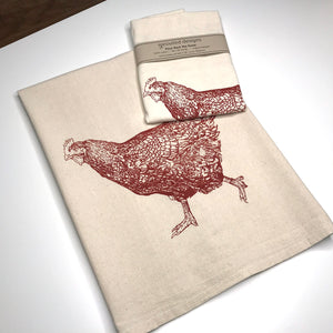Chicken Flour Sack Towel - center printed