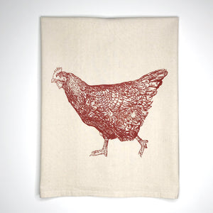 Chicken Flour Sack Towel - center printed