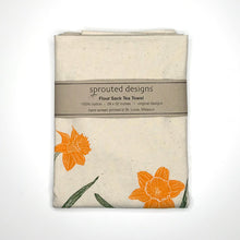 Load image into Gallery viewer, Daffodil and Crocus Flour Sack Towel - center printed