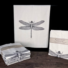 Load image into Gallery viewer, Dragonfly Flour Sack Towel - center printed
