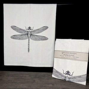 Dragonfly Flour Sack Towel - center printed