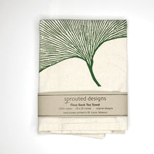 Load image into Gallery viewer, Ginkgo Leaf Flour Sack Towel - center printed