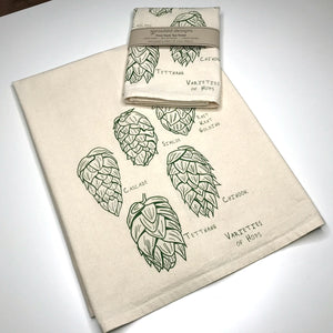 Varieties of Hops Flour Sack Towel - center printed