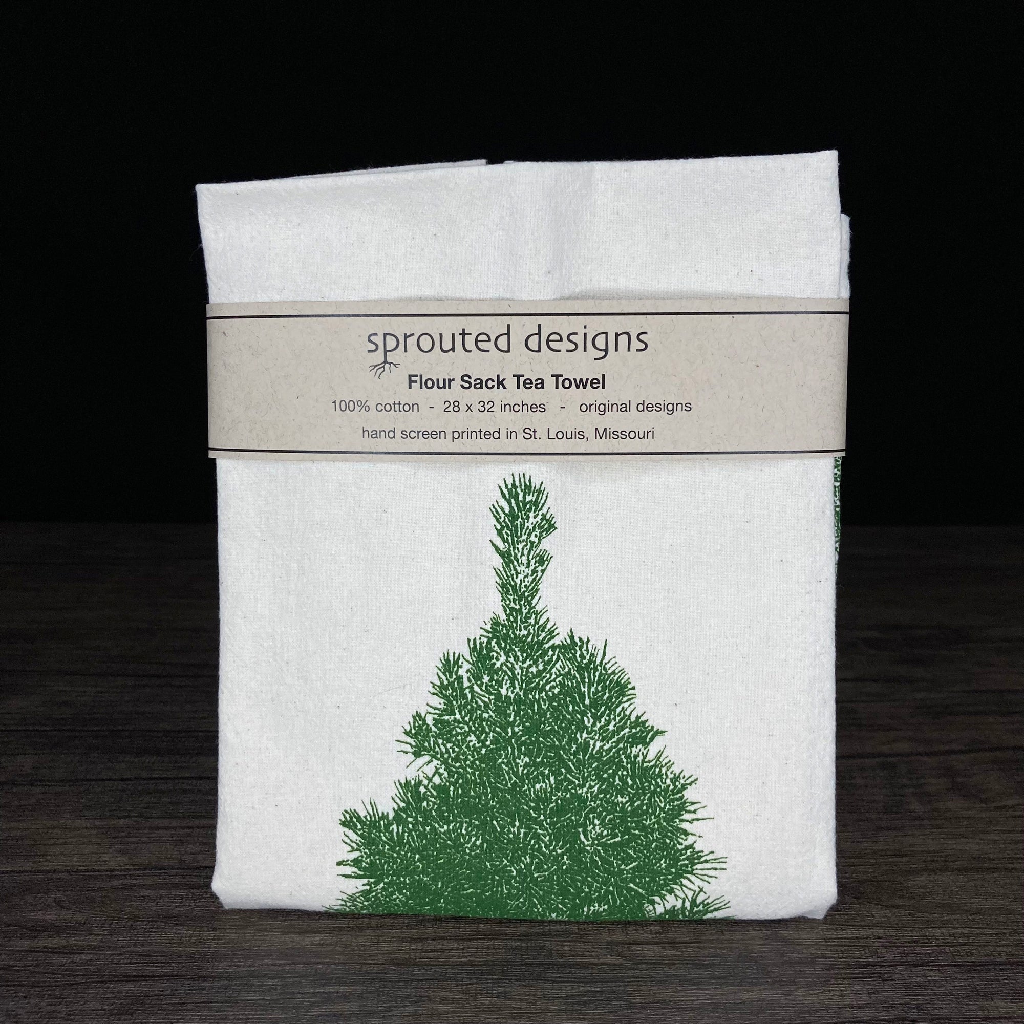 Christmas Tree Flour Sack Towel - Centered Print –