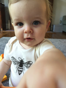 Bee Short Sleeve Baby Bodysuit