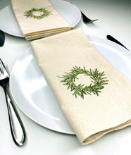 Load image into Gallery viewer, Wreath Napkin Set of 2
