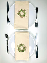 Load image into Gallery viewer, Wreath Napkin Set of 2